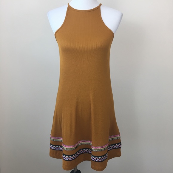 ASOS Petite Dresses & Skirts - NWT ASOS Petite Mustard Yellow Ribbed Tank Dress 4